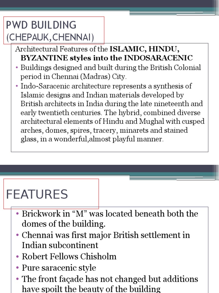 PWD Building: Indo-Saracenic Architecture | PDF | Social Science | History