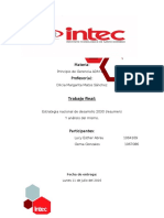 Estrategia Nacional de Desarrollo 2030 (Resumen) y Análisis Del Mismo