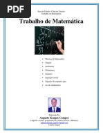 Trabaho de Matematica - História Da Matemática, Fucao Matematica, Geometria, Polinomio, Monomios, Binomios, Factores Matematicos, Equacoes Literais, Lei Do Anulamento