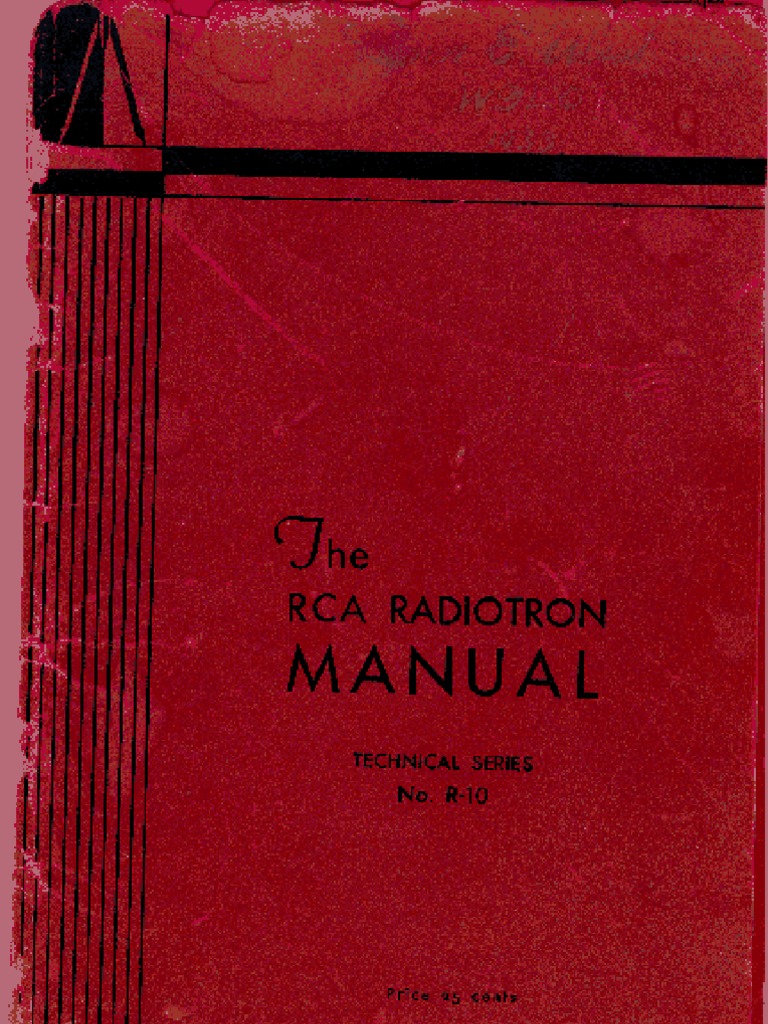 RCA Radiotron Manual - R10 | PDF | Teaching Methods & Materials