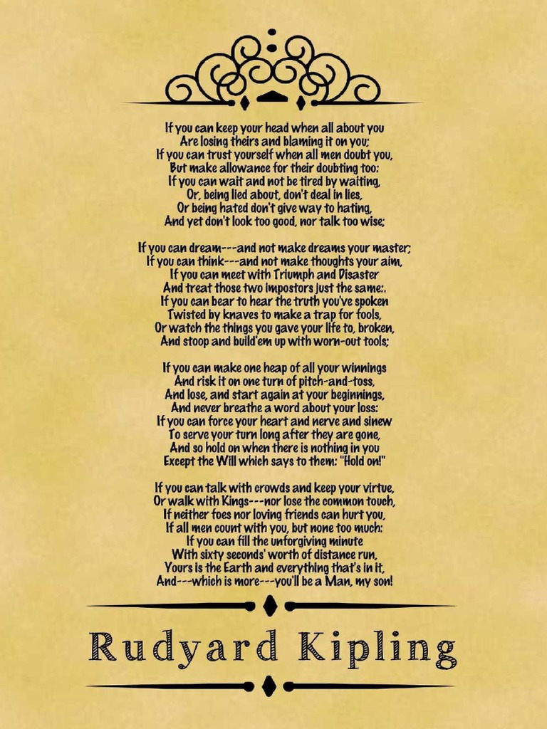 Rudyard Kipling IF