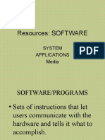 Resources: SOFTWARE: System Applications Media