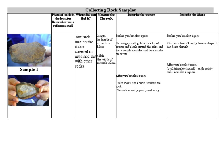 Rock Sample Collection Guide | PDF