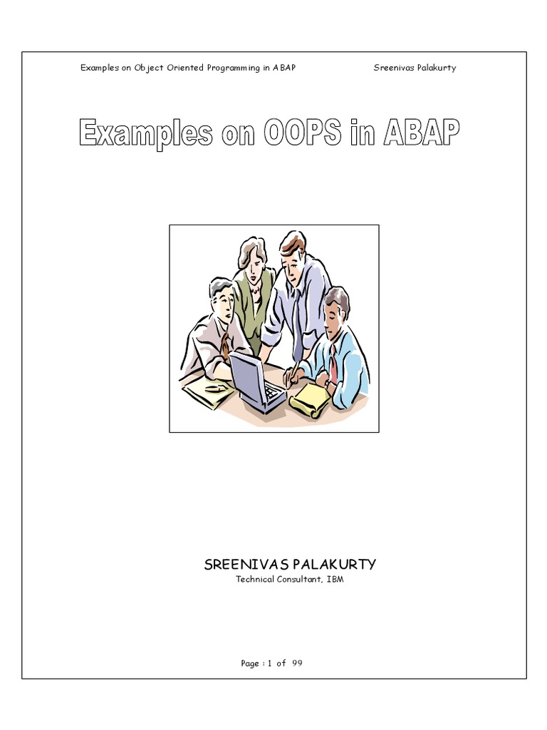 Examples in Oops in Abap PDF | PDF | Technology & Engineering