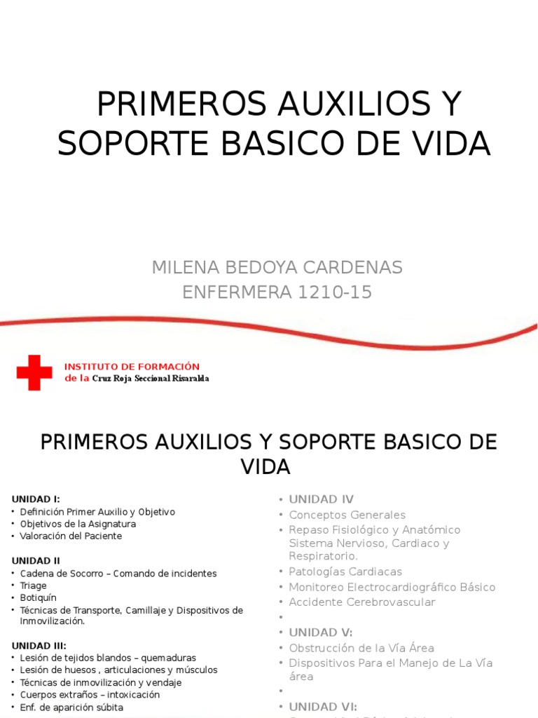 Soporte Basico de Vida Primeros auxilios