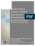 Secuencia para Enseñar la Teoria Especial de la Relatividad en la escuela Secundaria