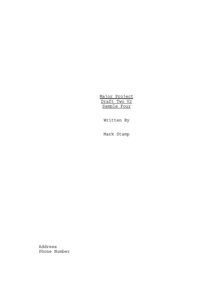 Major Project Draft Two V2 Sample Four | PDF | Nature | Science