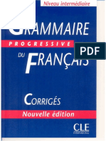 CORRIGÉS Grammaire Intermediare
