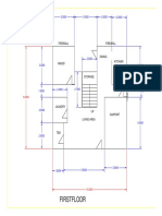 Floor plan layout with living area, kitchen, laundry and storage