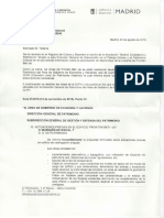 Respuesta del DGIPUyPC del Ayuntamiento de Madrid sobre las obras en el Beti-Jai