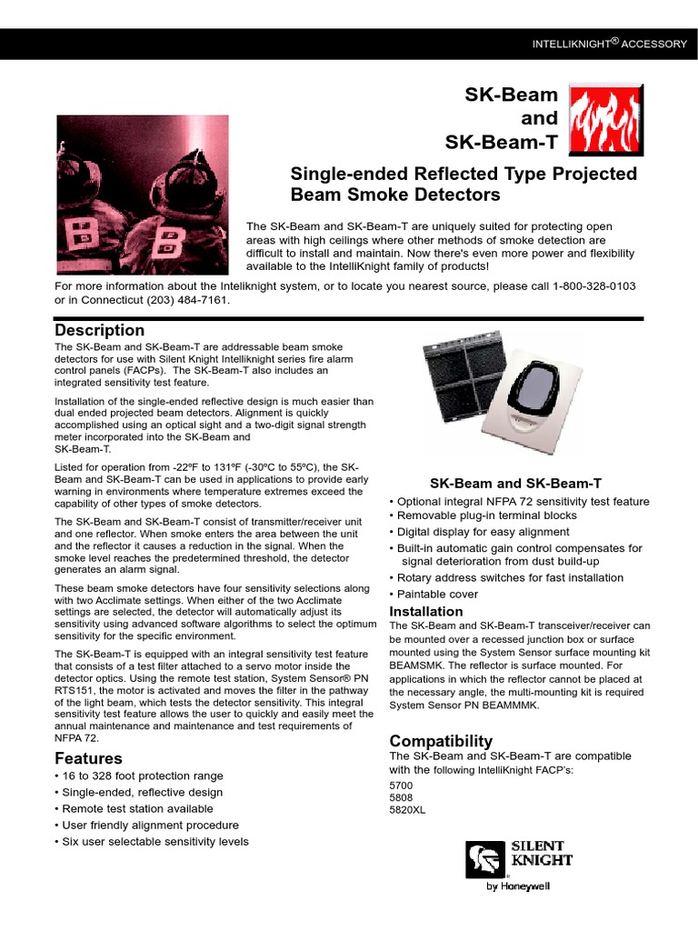 Silent Knight Beam Spec Intelliknight Sensor Smoke