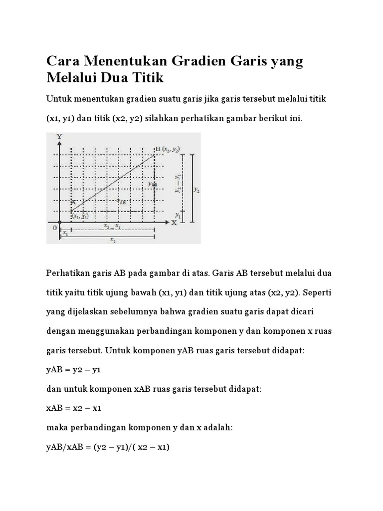 gradien garis 4x 2y 6 0 adalah