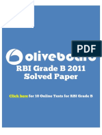 RBI Grade B 2011 Solved Paper