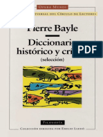 Bayle, Pierre - Diccionario Histórico y Crítico (Selección) PDF