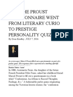 How the Proust Questionnaire Went from Literary Curiosity to Prestige Personality Quiz