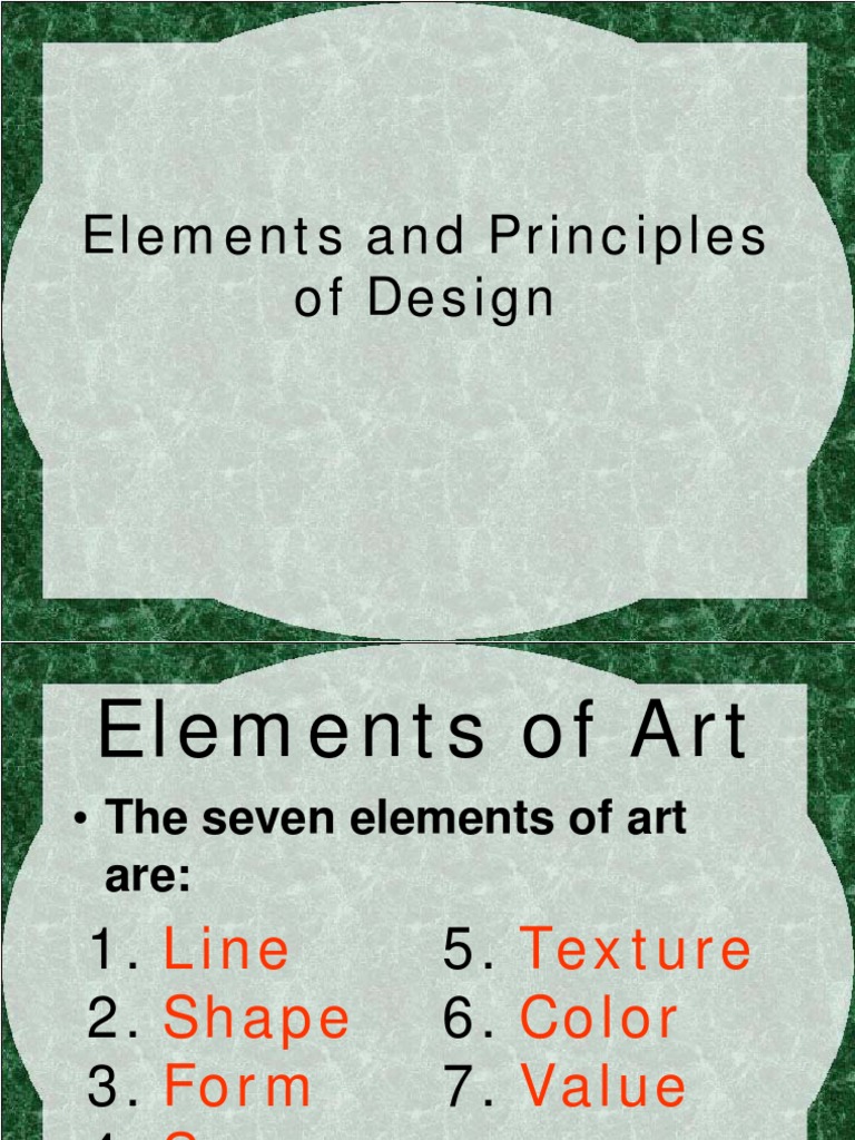 Elements Vocabulary | PDF | Shape | Color