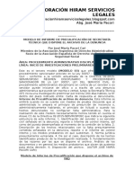 Modelo de Informe de Precalificación de Secretaría Técnica Que Dispone El Archivo de La Denuncia