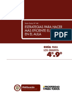 Estrategias para Hacer Mas Eficiente El Tiempo en El Aula