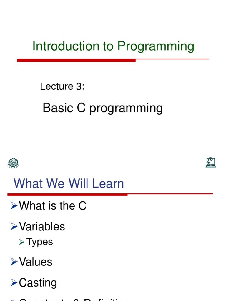 Basic C Programming Concepts: Variables, Types, Values, Casting ...
