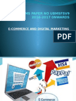 Tybms Paper No Ubmsfsv9 2016-2017 0NWARDS: E-Commerce and Digital Marketing