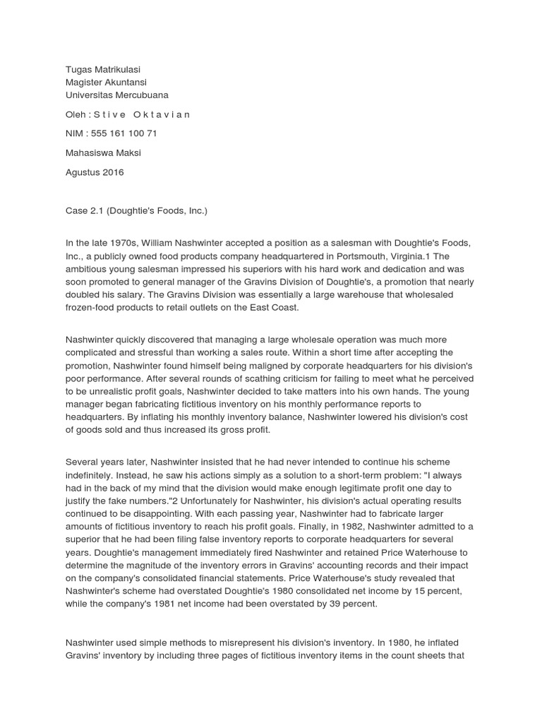 Case study on audit evidence image