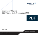 Examiners' Report: GCE O Level English Language (7161)