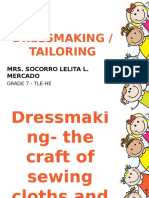 Dressmaking / Tailoring: Mrs. Socorro Lelita L. Mercado