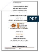 "Financial Statement": Lovely Professional University