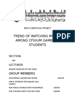 Trend of Watching Movies Among CFS Gambang Students