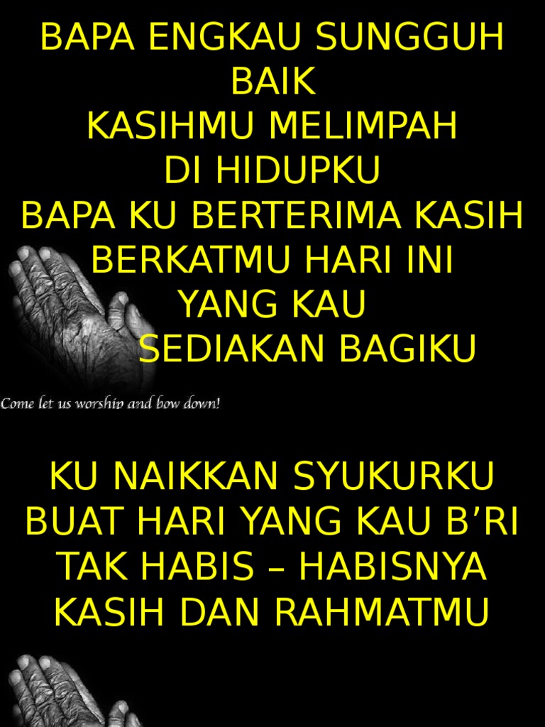 Bapa Engkau Sungguh Baik Chord G
