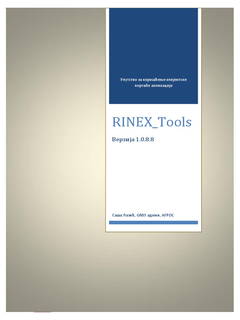 RINEX Tools 1.0.8.8 | Geophysics | Geomatics