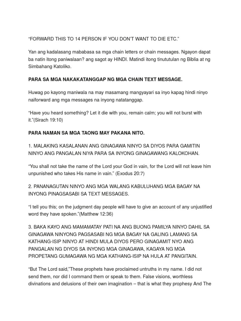 Chain Messages | PDF
