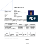 Curriculum Vitae: Personal Data