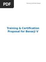 Training and Certification Proposal