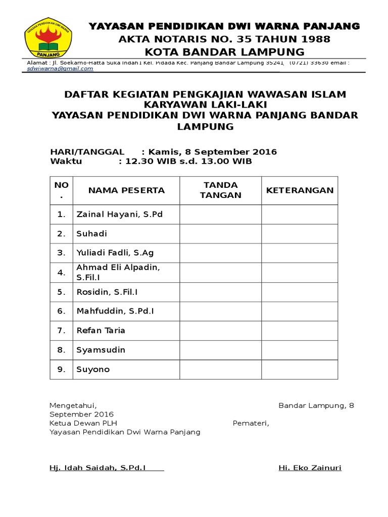 Absen Pengajian