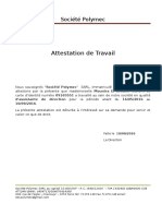 Attestation de Travail