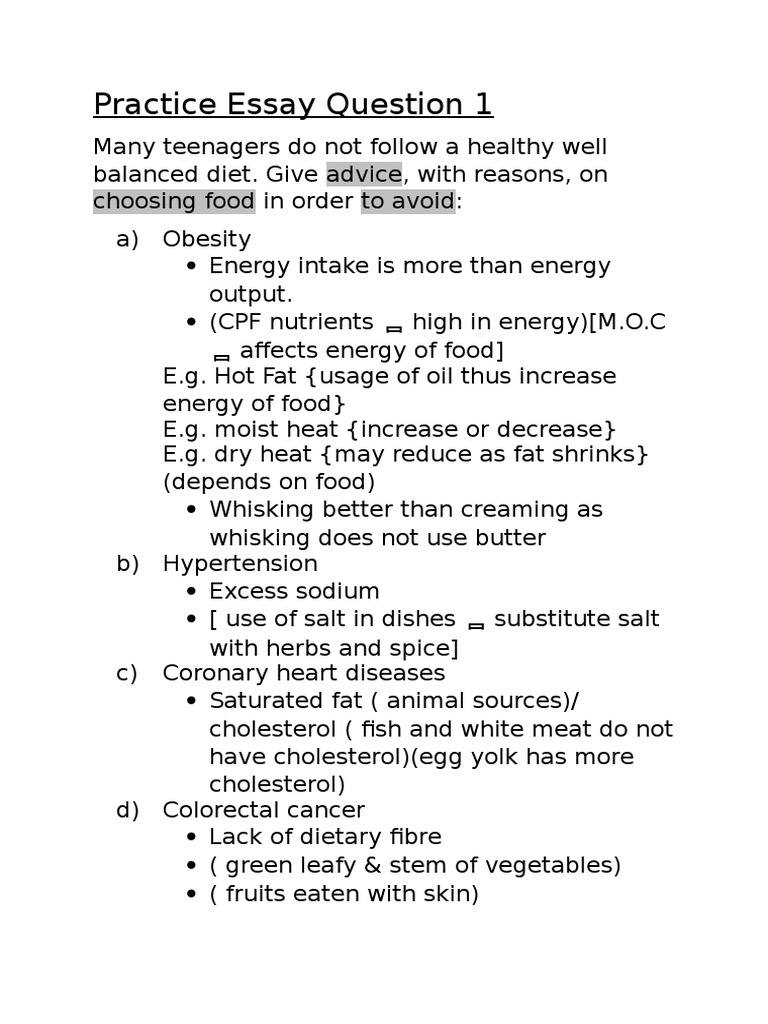 nutrition essay conclusion