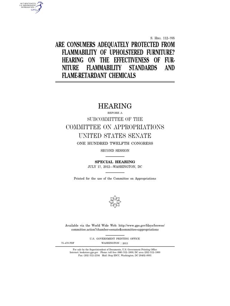 SENATE HEARING, 112TH CONGRESS ARE CONSUMERS ADEQUATELY PROTECTED