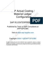 Costing and Material Ledger Config ECC6