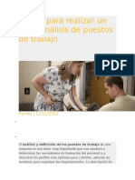 Claves Para Realizar Un Buen Análisis de Puestos de Trabajo