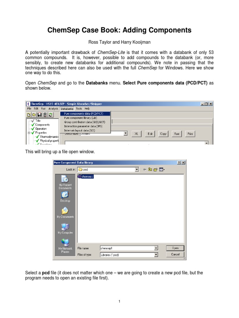 Add Components in ChemSep-Lite | PDF | Temperature | Mathematical Physics