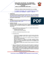 TDR Administracion Directa Residente Puente Peatonal Nueva Union