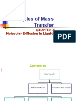 Principles of Mass Transfer: (Chapter 3) Molecular Diffusion in Liquids