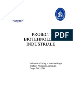 Proiect Biotehnologii Industriale