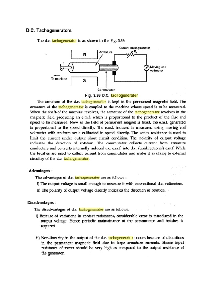 Tacho Generator PDF