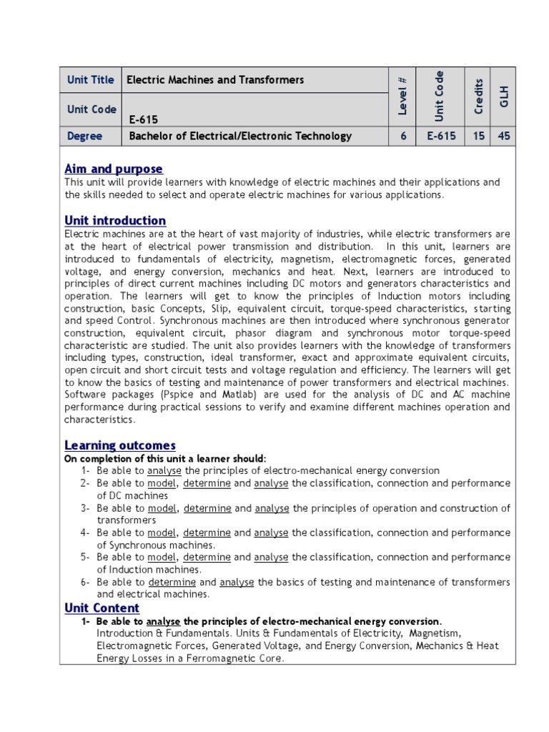 Electric Machines and Transformers E-615 | PDF | Transformer | Electric ...