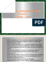 General Organization Study - Tafe - LTD: Presented by P.Vignesh