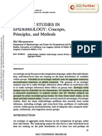 Ecologic Studies in Epidemiology-Concepts - Principles and Methods
