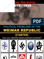 Political Problems of The: Weimar Republic