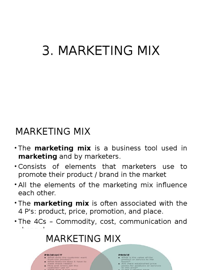 Understanding the Marketing Mix Elements | PDF | Business | Social Science